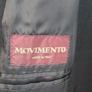 Movimento Men's Classic Black Long Overcoat